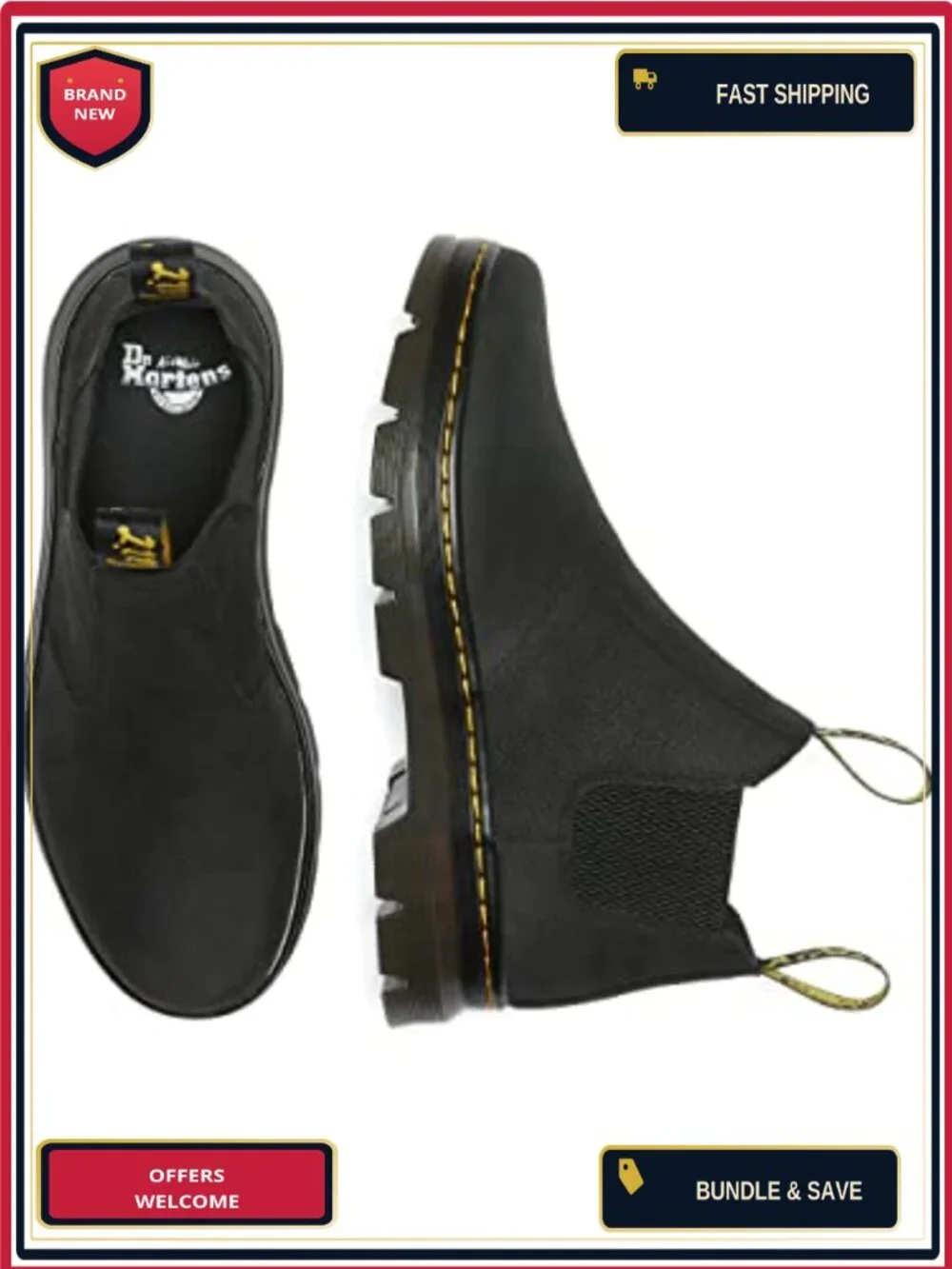 Men's Chelsea Boots Leather Ankle Boots Pull-On Block Heel